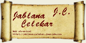 Jablana Čelekar vizit kartica